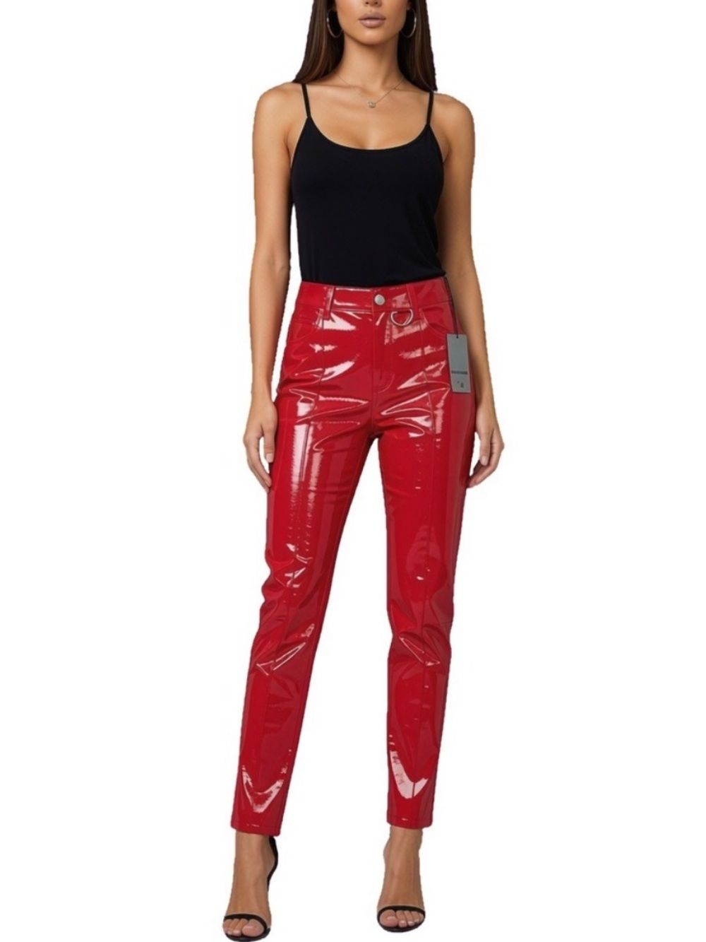 ZADIG & VOLTAIRE Patent lamb leather Pants - Red